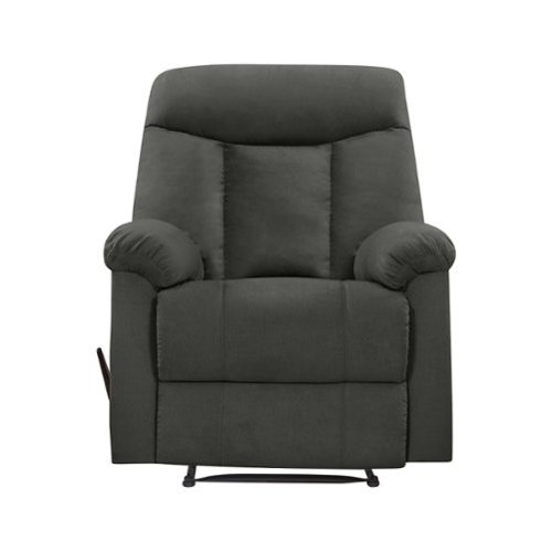 ProLounger - Lamarc Microfiber Wall Hugger Recliner - Gray-Front_Standard 