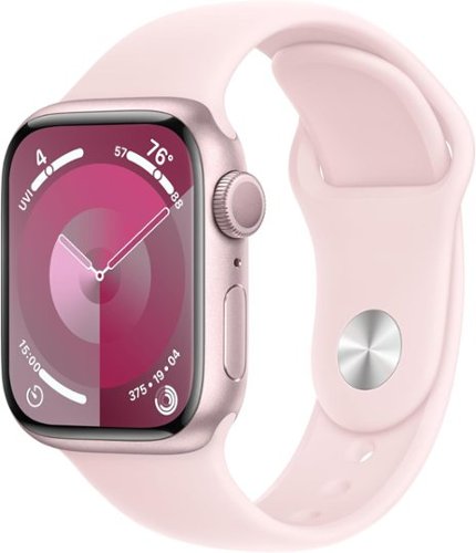 Refurbished Excellent - Apple Watch Series 9 Aluminum 41mm A2978 (GPS Only, No Cellular) - Pink - (2023)-Front_Standard 