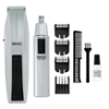 Wahl - Battery Operated Beard and Nose-Hair Trimmer Mens Grooming 9-Piece Combo - Silver-Front_Standard
