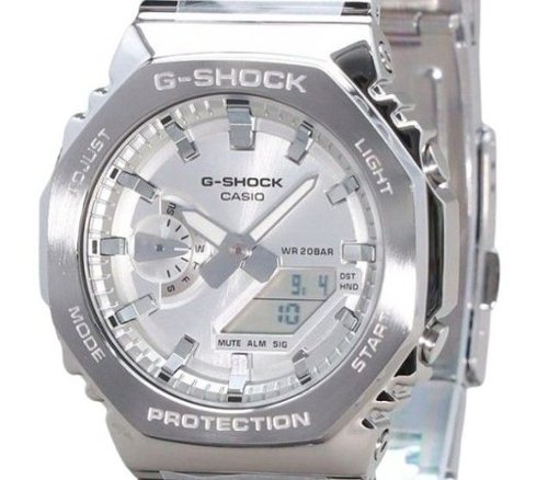 CASIO G-SHOCK GA2100デジタル腕時計シルバー Casio G Shock G Steel Analog Digital Dial Quartz GM 2110D 7A 200M