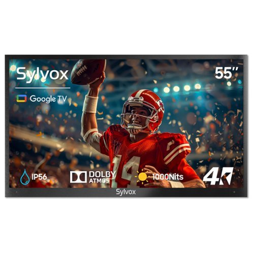 Sylvox - 55" Outdoor TV, 1000nits Google Smart TV, IP56 Waterproof Partial Sun Outside TV(Deck Pro3.0）-Front_Standard 