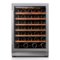 Ca'Lefort - 24 Inch Wine cooler Refrigerator , 61-bottle, 40-65°F,3 color LED, 5.65 cu.ft, built-in/freestanding,For Home Bar Office - Stainless Steel-Front_Standard