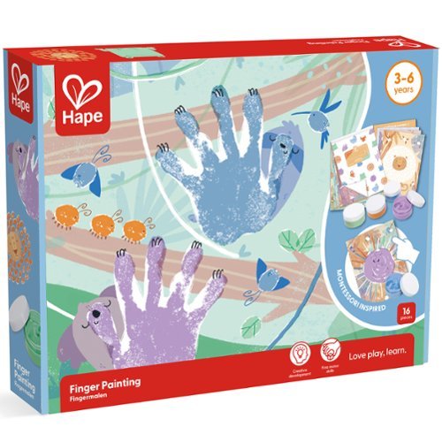 Hape - Hape: Finger Painting - 16pc Art Set, Animal & Nature Theme, Ages 3+