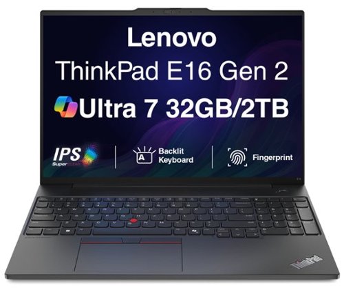  Lenovo - Upgraded - ThinkPad E16 Gen 2 Laptop 16.0 FHD Display (Intel Ultra 7 155U, 32GB DDR5, 2TB PCIe SSD, Win 11 Pro) - Black