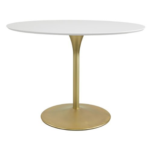 OSP Home Furnishings - Flower Dining Table - White/Brass