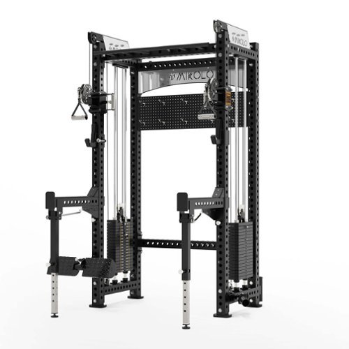 Mikolo - ANUBIS™-2.0 Elite Half Rack Functional Trainer With Dual Weight Stacks - Black-Front_Standard 