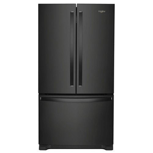 Whirlpool - 25.2 Cu. Ft. French Door Smart Refrigerator with Elevated Deli Drawer - Black-Front_Standard 