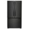 Whirlpool - 25.2 Cu. Ft. French Door Smart Refrigerator with Elevated Deli Drawer - Black-Front_Standard