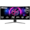 MSI - MPG 346CQRF X24 34" Rapid VA LCD Curved UWQHD 240Hz 0.5ms FreeSync Gaming Monitor with HDR400 (DisplayPort, HDMI) - Black-Front_Standard