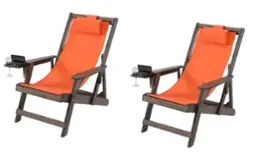 Dark Brown Color with Orange Fabric