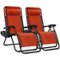 Best Choice Products - Set of 2 Zero Gravity Lounge Chair Recliners for Patio, Pool w/ Cup Holder Tray - Burnt Orange-Front_Standard