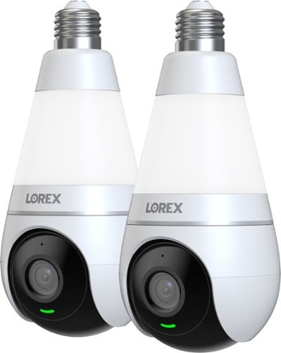 Lorex - 2K Wi-Fi Smart Lightbulb Camera (2-Pack) - White-Front_Standard 