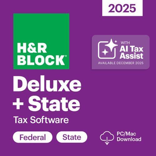 H&R Block - Tax Software Deluxe + State 2025 - Windows, Mac OS