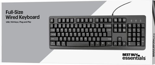 Best Buy essentials™ Full-size Wired Membrane Keyboard - Black HOW TO BUY