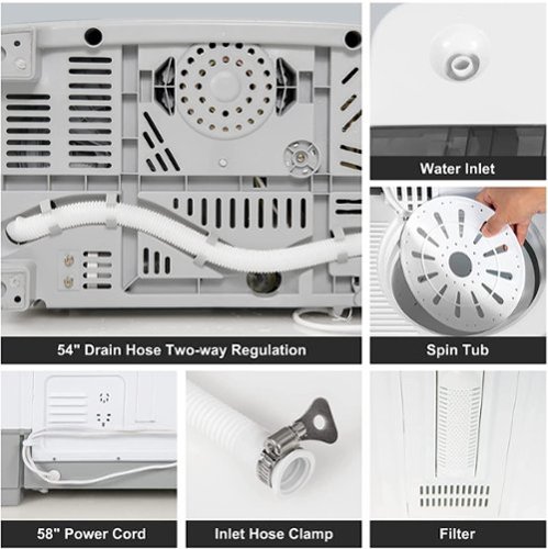 13.2 lb. Portable Twin Tub Washing Machine Washer and