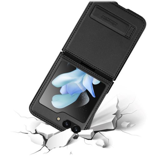 SaharaCase Leather Kickstand Case for Samsung Galaxy Z Flip5 - Black BUY ONLINE