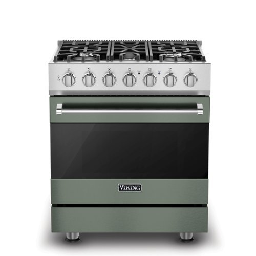 Viking - 3 Series 4.7 Cu. Ft. Self-Cleaning Freestanding Dual Fuel LP Gas Convection Range - Eucalyptus - Eucalyptus