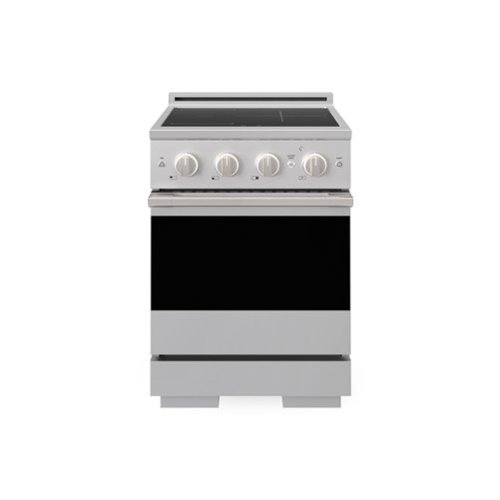 ZLINE - 24 in. 3.2 cu. ft. Marino Freestanding Induction Range with 3 Burners and Convection Oven - Stainless Steel