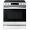 Samsung - Open Box BESPOKE 6.3 cu. ft. Smart Slide-in Electric Range with Air Fry & Convection - White Glass-Front_Standard