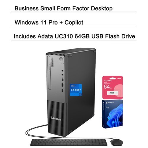 Lenovo - ThinkCentre neo 30s Desktop - Intel Core i7-13620H with 32GB RAM, 1TB SSD - Wired K & M - For Business & Daily Work - Black-Front_Standard 