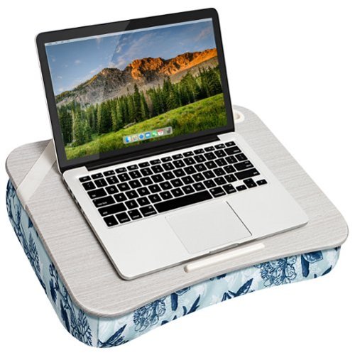 LapGear - Designer Lap Desk (Fits up to 15.6" Laptop) - Blue Blossoms-Front_Standard 