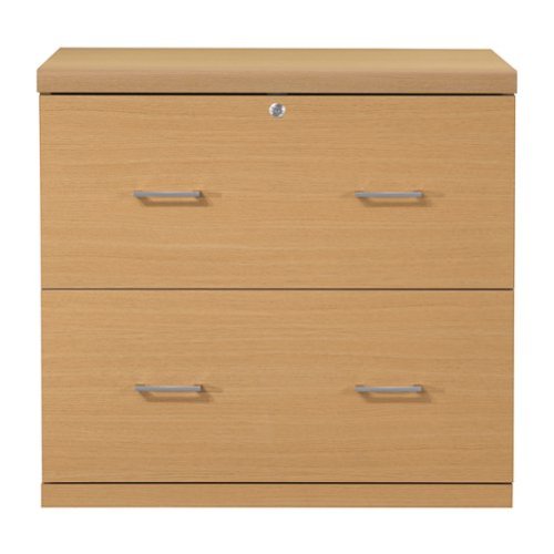 OSP Home Furnishings - Alpine 2-Drawer Lateral File with Lockdowel Fastening System - Natural-Front_Standard 