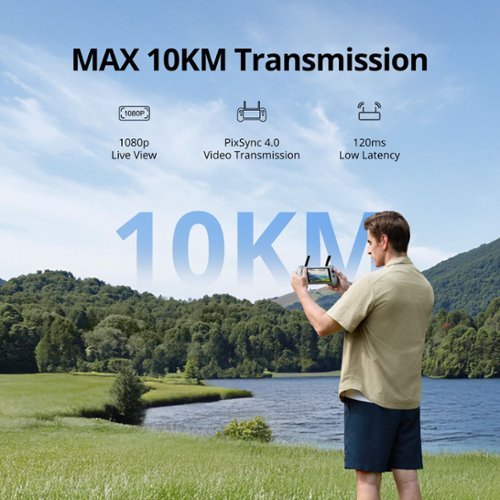 Potensic PTD 1 Remote Controller for Atom 2 Drone - 5.5-inch 1080P Display, 10KM Range, 6400 mAh Battery Capacity, 32GB Storage - Gray WORLDWIDE DELIVERY