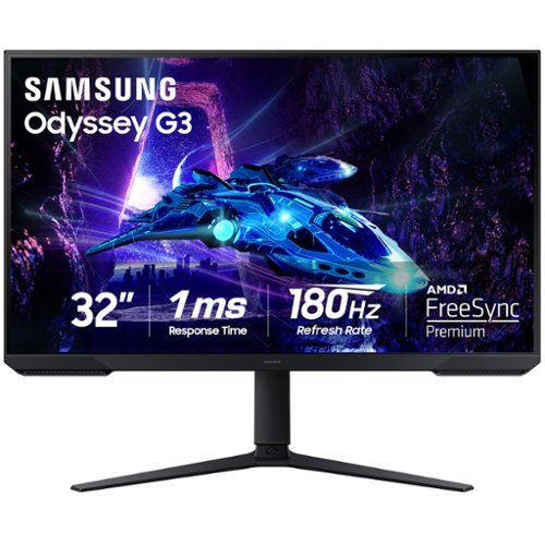Samsung - Odyssey G30D 32" LED AMD FreeSync Premium 180Hz 1ms Gaming Monitor (DisplayPort, HDMI) - Black