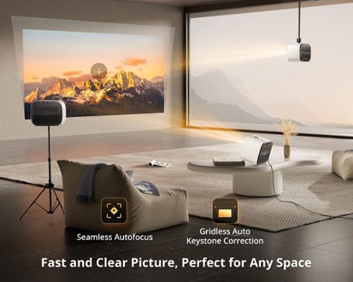ETOE E3 Pro 4K 1080P Smart Projector, Android TV 11.0 & Netflix Certified, 600 ANSI, 20W Dolby Audio, Auto Focus & Keystone - White WORLDWIDE DELIVERY