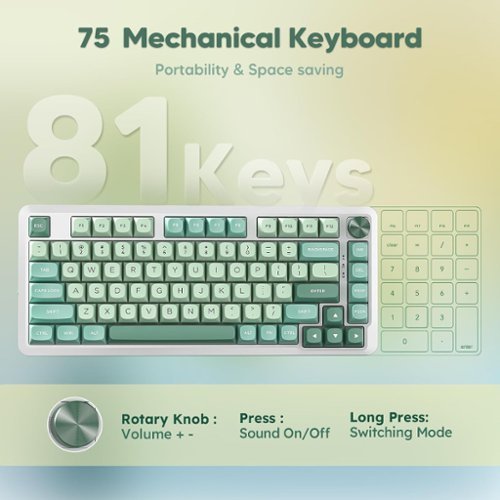 REDRAGON Wireless Mechanical Gaming Keyboard with Gasket Mounted, RGB Backlit 81 Keys, 75% Layout, Hot-Swappable - Dark green/Light green HOW TO BUY