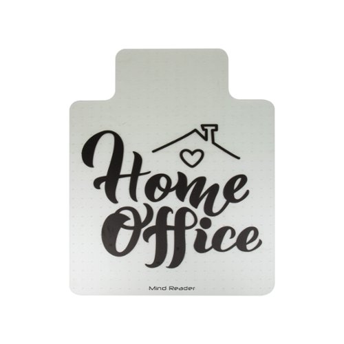 Mind Reader - Chair Mat Home Office - White/Black-Front_Standard 