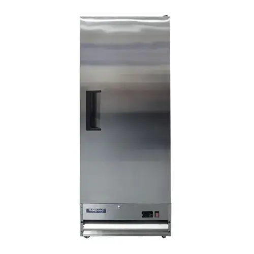 Front. Magic Chef - Commercial 12 cu. ft. Single Door Reach-In Refrigerator in Stainless Steel - Stainless Steel.