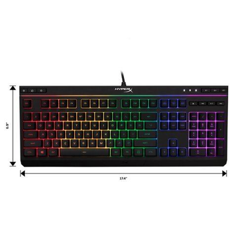 HyperX Alloy Core Full-size Wired Gaming Membrane Keyboard with RGB Lighting - Black GLOBAL SHIPPING