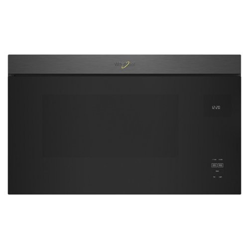 Whirlpool - 1.1 Cu. Ft. Over-the-Range Microwave with Flush Built-in Design - Black Stainless Steel