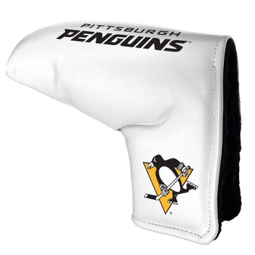 Team Golf - Pittsburgh Penguins Tour Blade Putter Cover - White-Front_Standard 