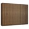 Madesa - 6 Doors Wardrobe with Ample Shelves and Hanging Space 94"L - Gray - Brown-Front_Standard