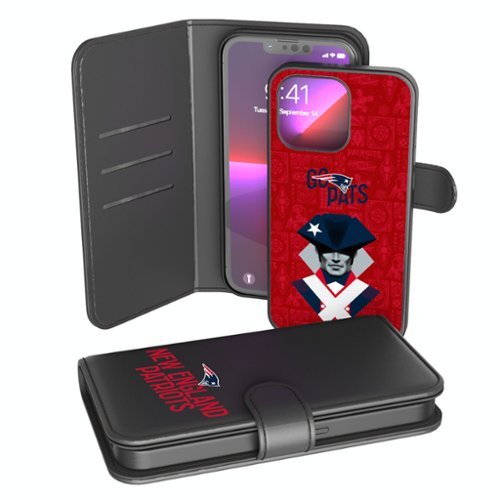 Keyscaper - NFL - New England Patriots - iPhone Wallet Case - 13 - Black-Front_Standard 