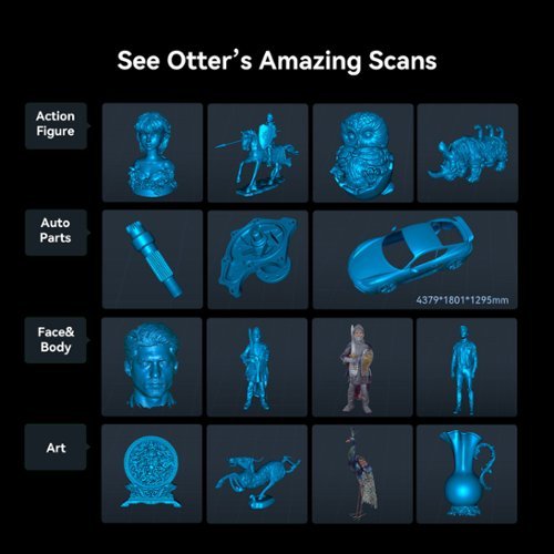 Creality CR-Scan Otter 3D Scanner Four-Lens Stereo System for 10-2000mm Object/Body/Face Full Color Scanning - Black BUY IN DUBAI
