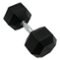 Inspire - Fitness 50 LB Rubber Dumbbell - Black-Front_Standard