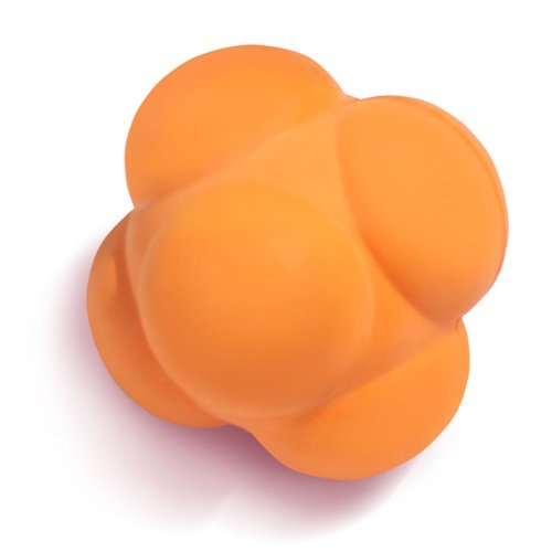 GSE Games & Sports Expert - Reaction Ball, Field Training Ball, Agility Trainer for Baseball, Rubber Reaction Bounce Balls - Orange-Front_Standard 