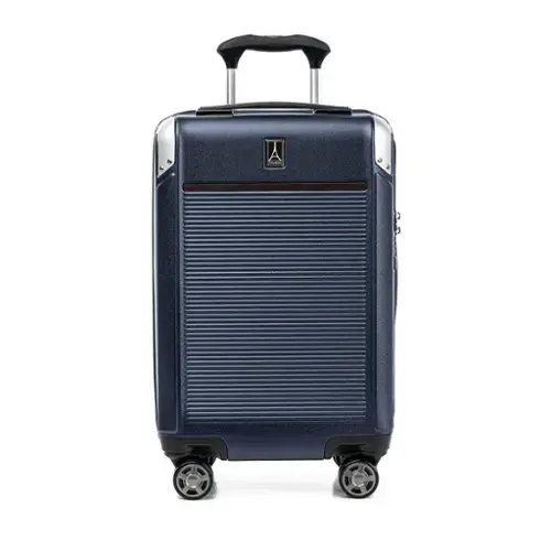 Front. Travelpro - Travelpro Platinum Elite Hardside Expandable Spinner Wheel Luggage TSA Lock Hard Shell Polycarbonate Suitcase - True Navy Blue.
