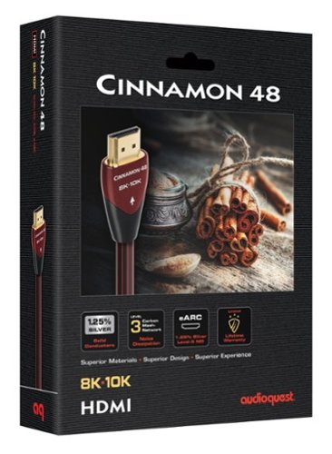 AudioQuest Cinnamon 48 16.4'   4K-8K-10K 48Gbps   HDMI Cable - Red on Black WORLDWIDE DELIVERY