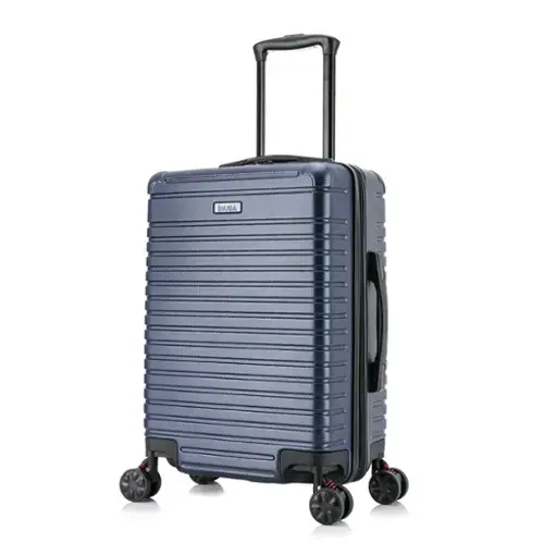 Front. InUSA - Deep lightweight hardside spinner luggage 20" carry-on - BLUE.