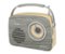 Emerson - EAS-3002 Retro Bluetooth Radio with AM/FM Tuner, USB/AUX Inputs, Rechargeable Battery, Carry Handle - Gray-Front_Standard