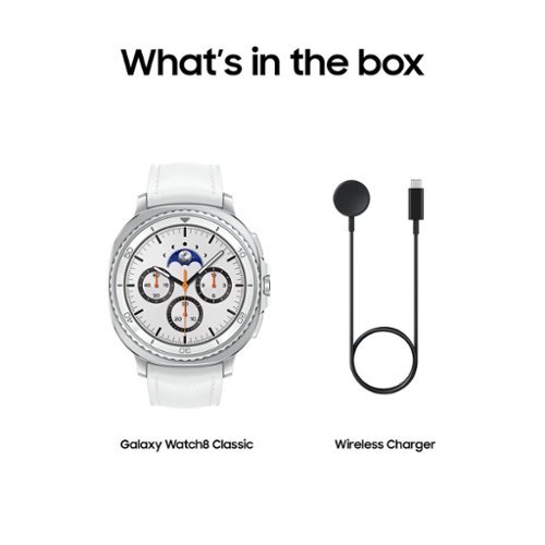 Samsung Galaxy Watch8 Classic Stainless Steel Smartwatch 46mm LTE - Free 2 years data and texting included - White - (2025) BUY IN SINGAPORE