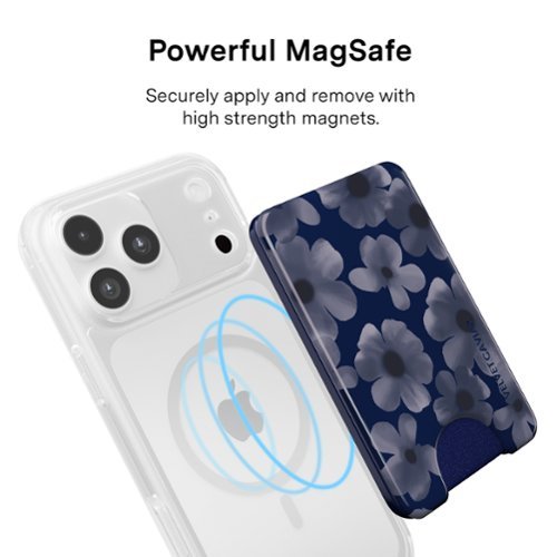 VELVET CAVIAR Magnetic Phone Wallet - Midnight Blossom WORLDWIDE DELIVERY