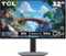 TCL - 32" G64 Series QHD HDR QD-Mini LED Gaming Monitor - Black and Gray-Front_Standard