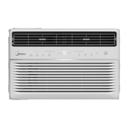Midea - MAW12S1VWT-T 12,000 BTU Smart Inverter Window AC Unit w/ APP, Remote, Cools up to 550 Sq. Ft - White-Front_Standard 