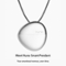 Nuna - Pendant Emotion Tracking Necklace with Mood Visualization, Auto-Journaling and Meditation Support - Silver - (2025)-Front_Standard