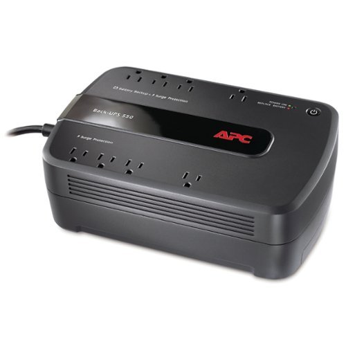 APC - Be550g Back-ups 8-outlet 550va Battery Back-up And Surge Protector - Black-Front_Standard